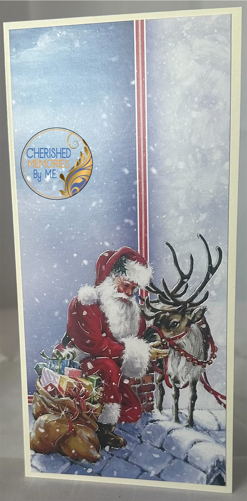 DL Side Folding Christmas Cards 4x8 1/4”