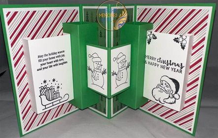 Multi Panel Pop up Cards Christmas 5x7”