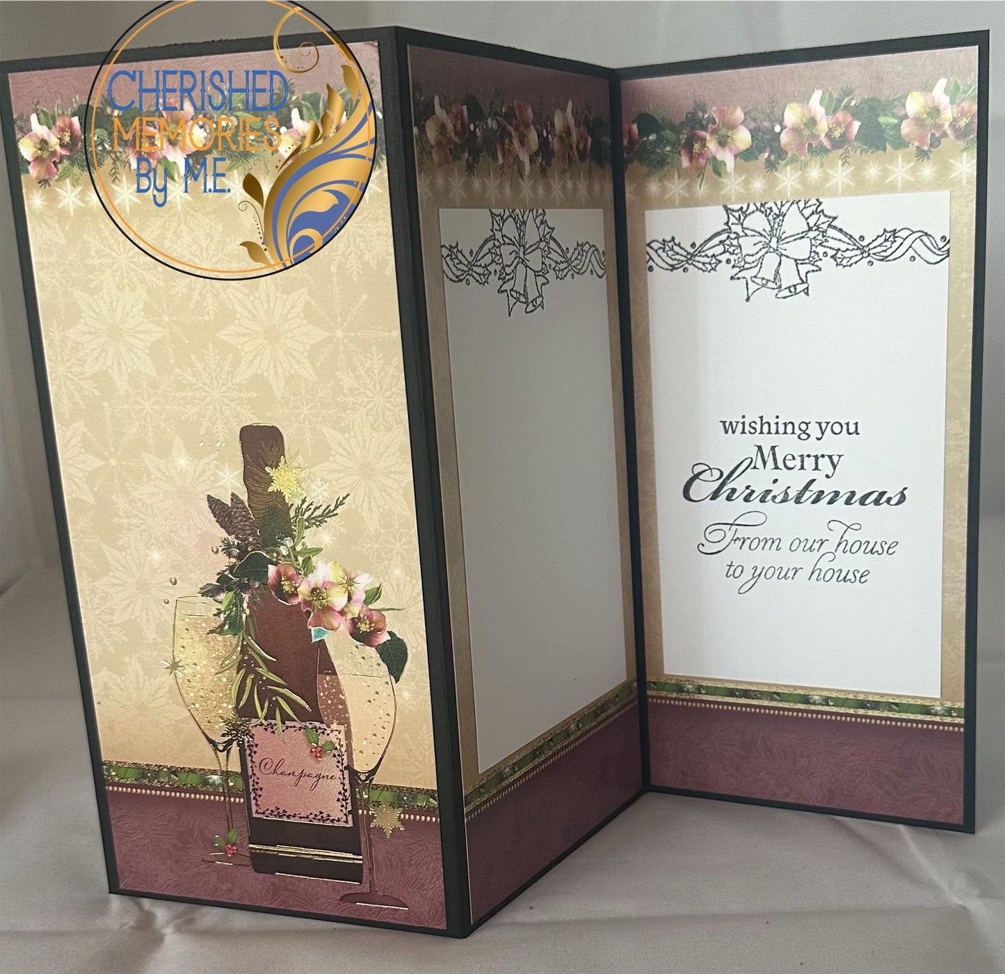 DL Z-Fold Christmas Cards 4x8 1/4β
