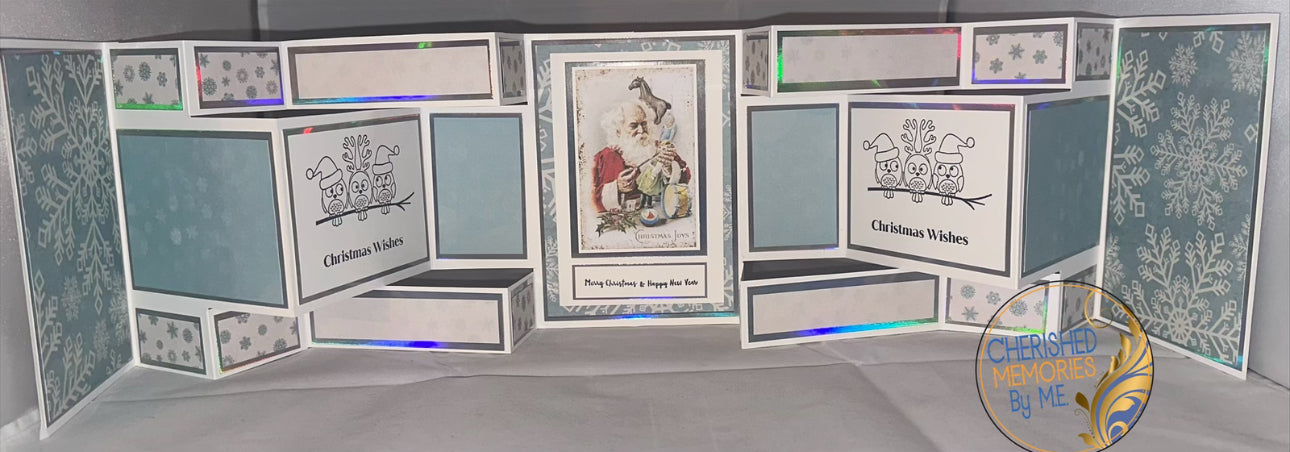 Double Tri-Fold Monster Showstopper Christmas Cards 7”x10”