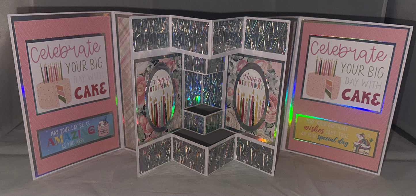 Winged Pop-Out Display Birthday Cards 5”x7”