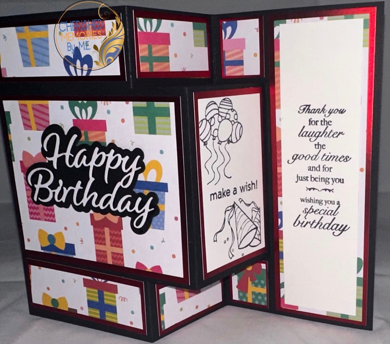 Tri-Fold Shutter Birthday Cards 6x6”