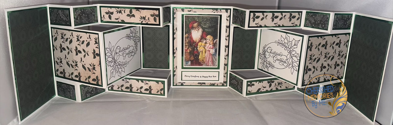 Double Tri-Fold Monster Showstopper Christmas Cards 7”x10”
