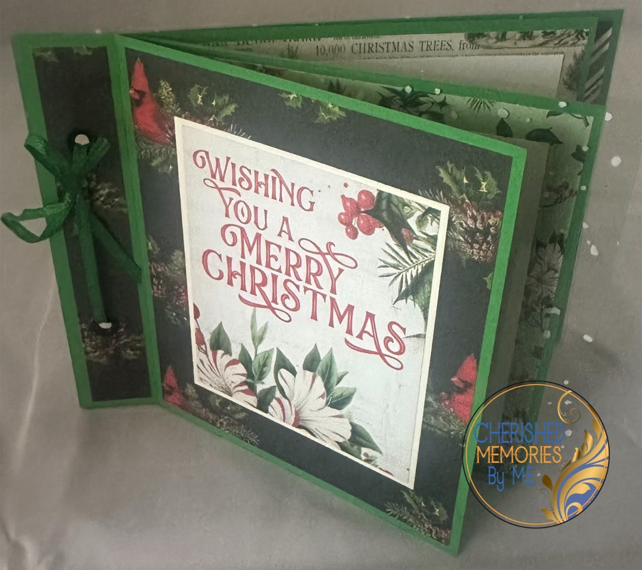 Book Bind Christmas Card 5x7β