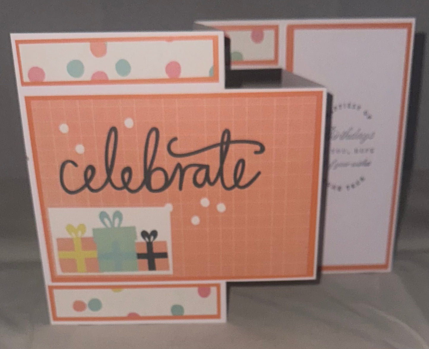 Tri-Fold Shutter Birthday Cards 6x6” & 5”x7”