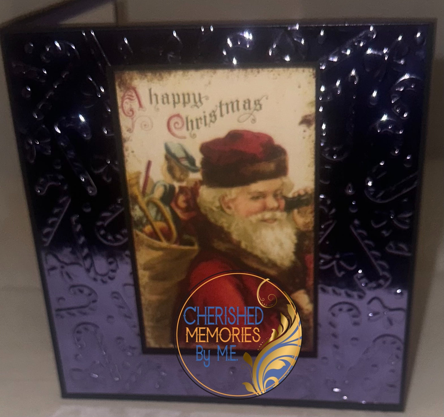 Christmas Candy Cane Embossed Cards 6x6” x8