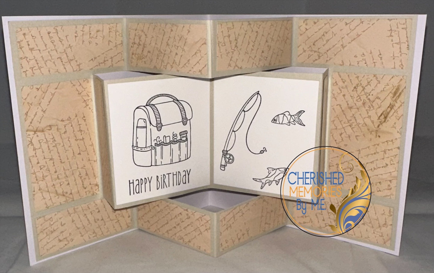 Birthday Pop-Up Book-Fold Cards for him 6x6”