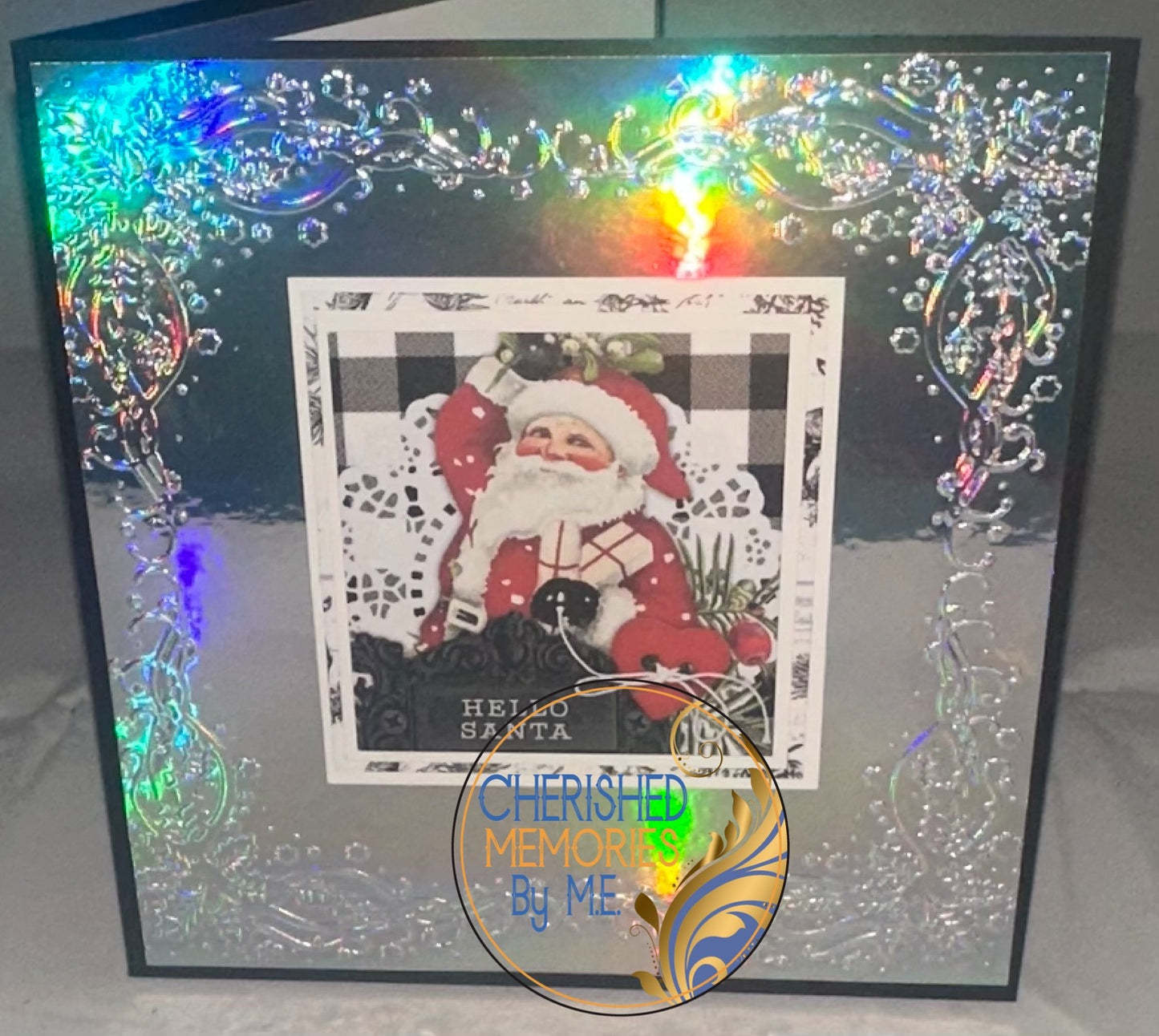 Christmas Festive Border Embossed Cards 6x6”