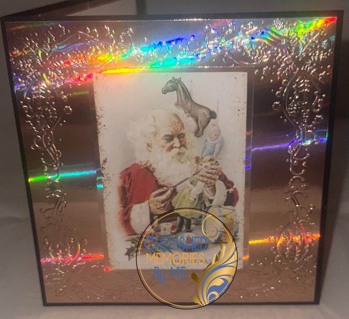 Christmas Festive Border Embossed Cards 6x6”