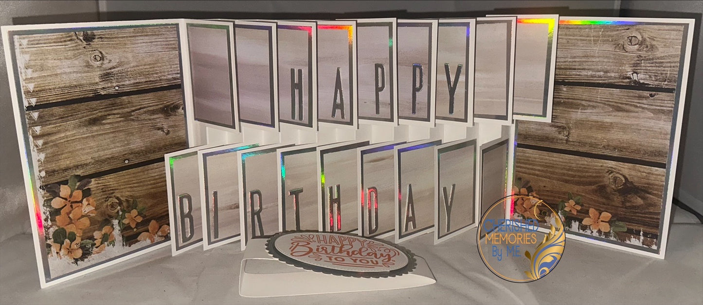 Expanding Accordion Birthday Card 5x7”