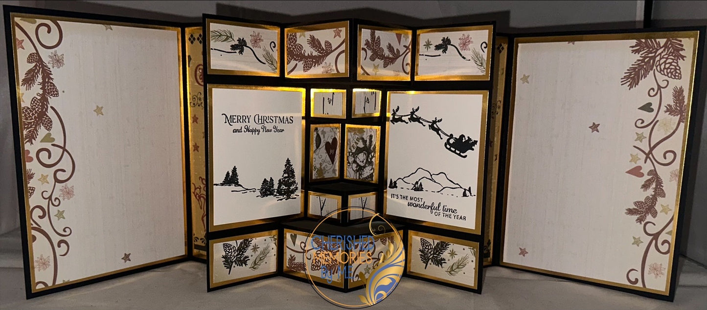 Extended Winged Pop-Out Display Christmas Cards 5”x7”