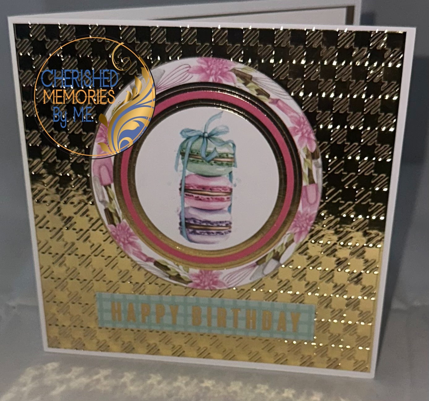 Dry Embossed Panel square birthday cards