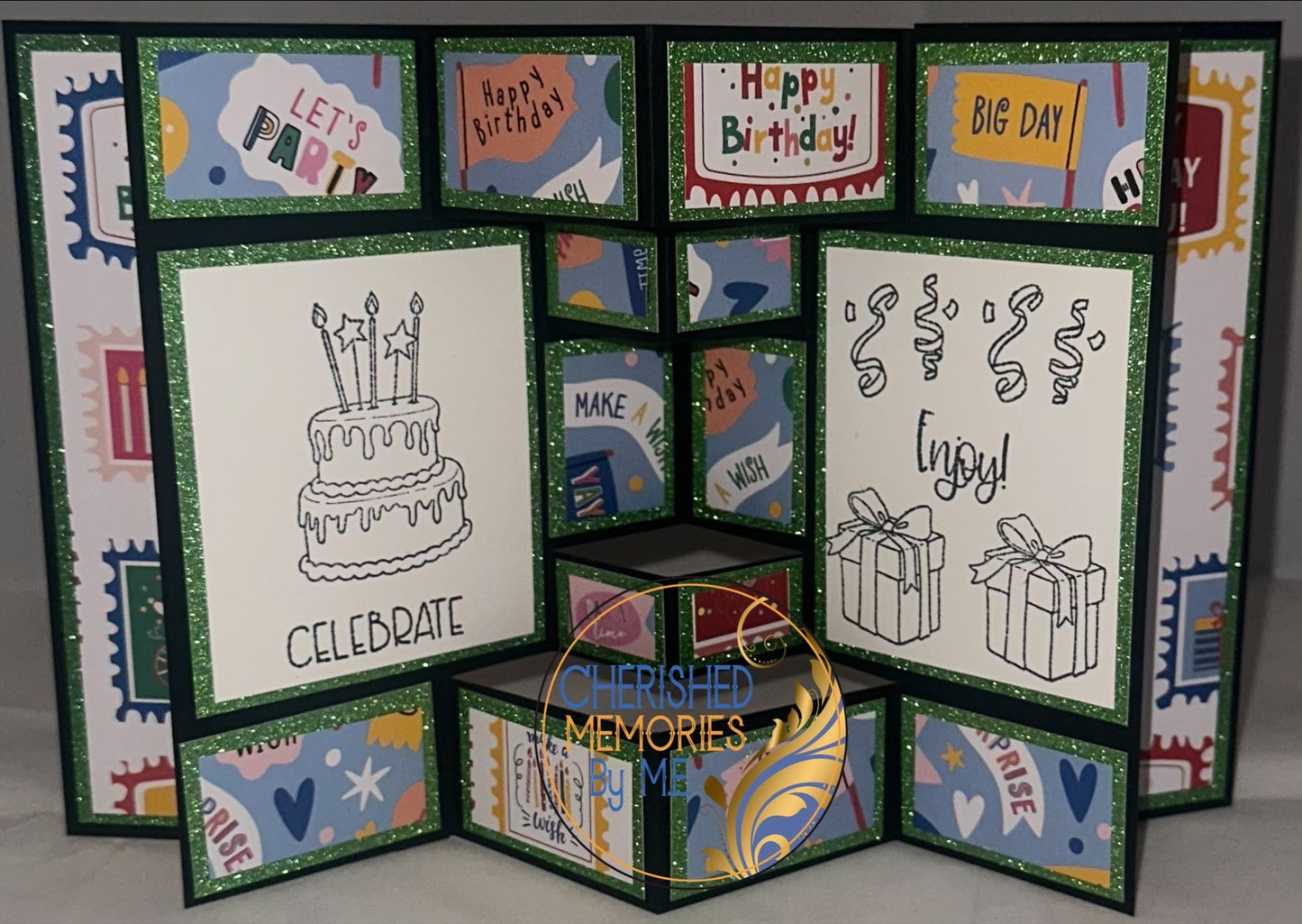 Winged Pop-Out Display Birthday Cards 5x7”