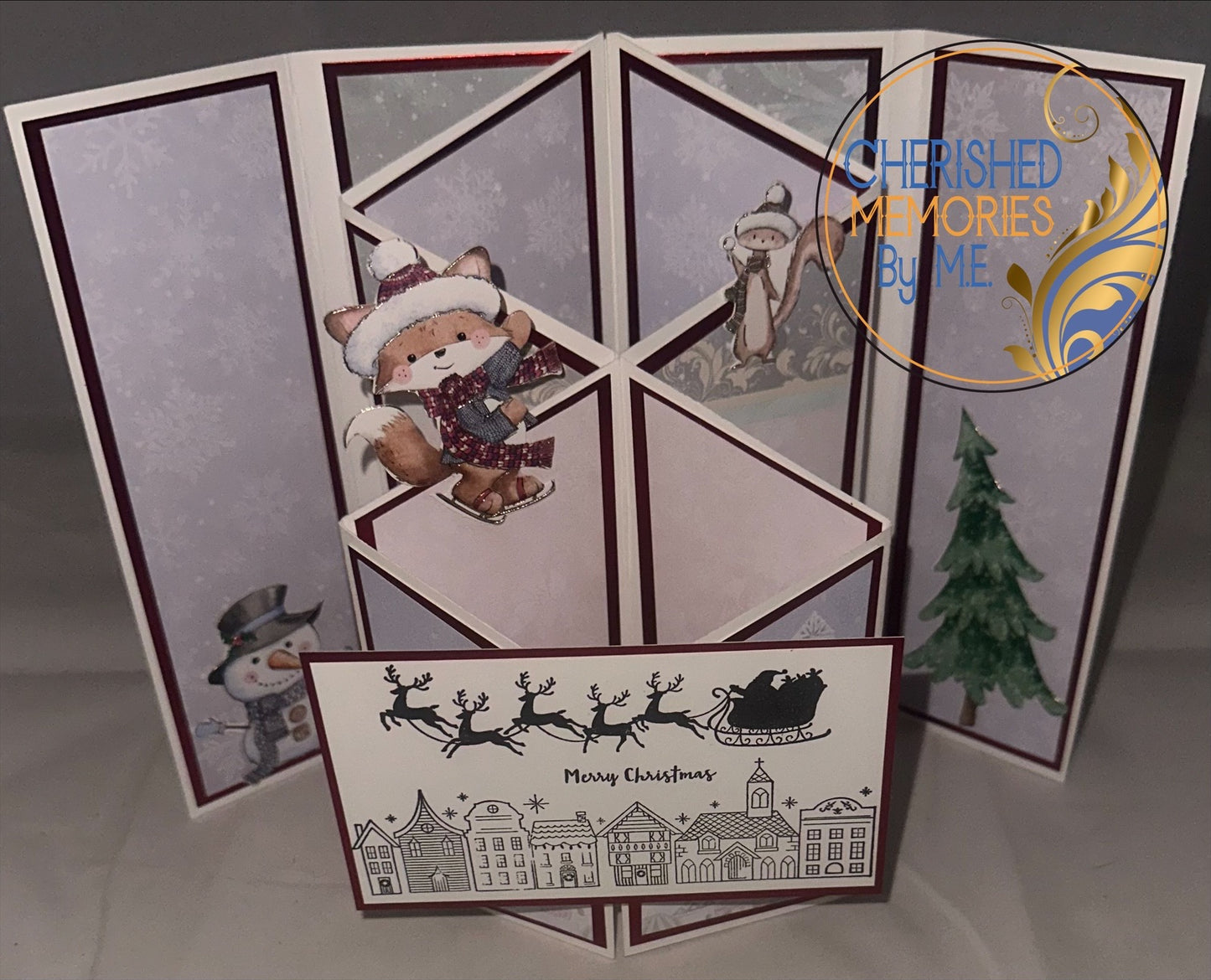 Cascading Gatefold Christmas Cards 5x7”