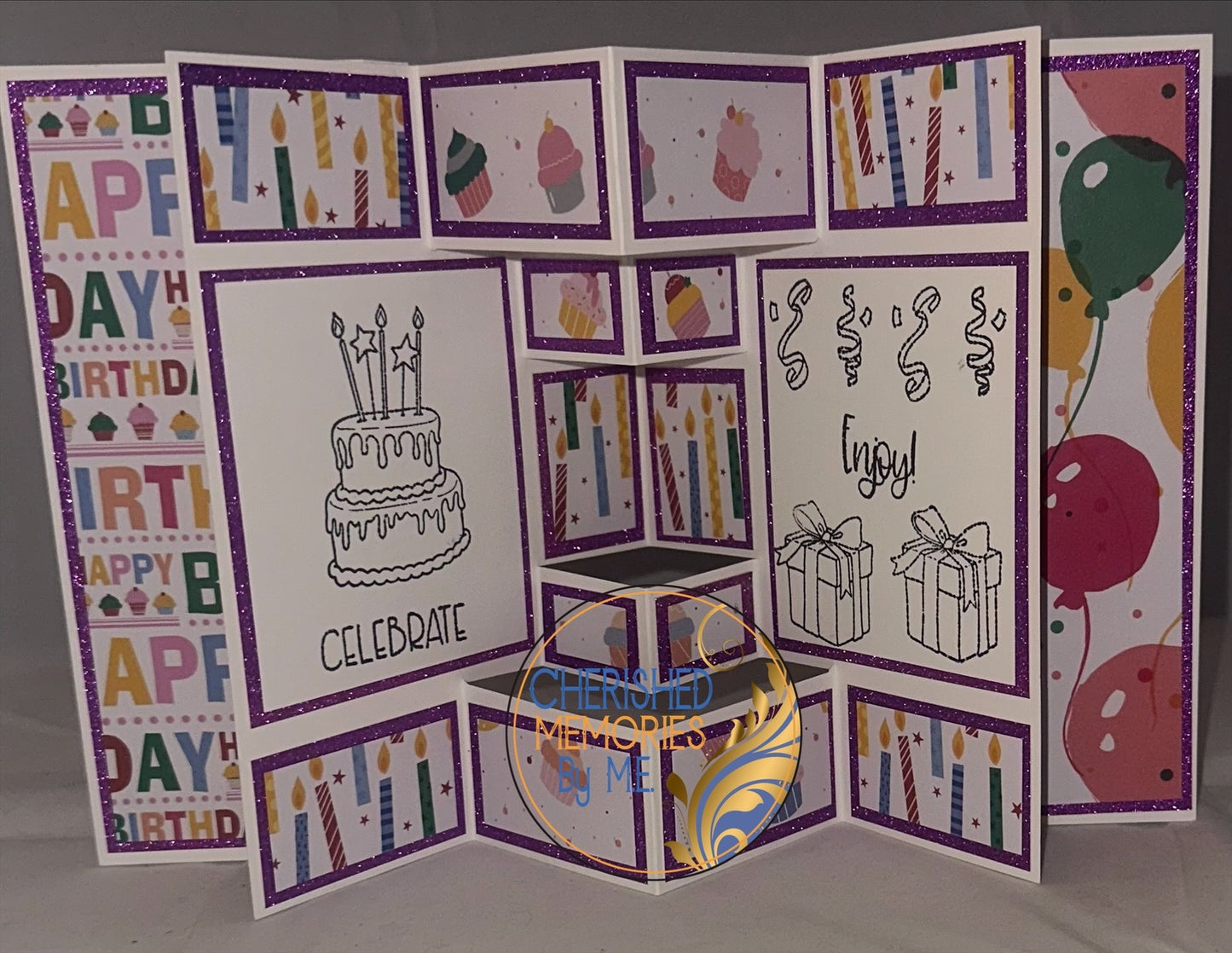 Winged Pop-Out Display Birthday Cards 5x7”