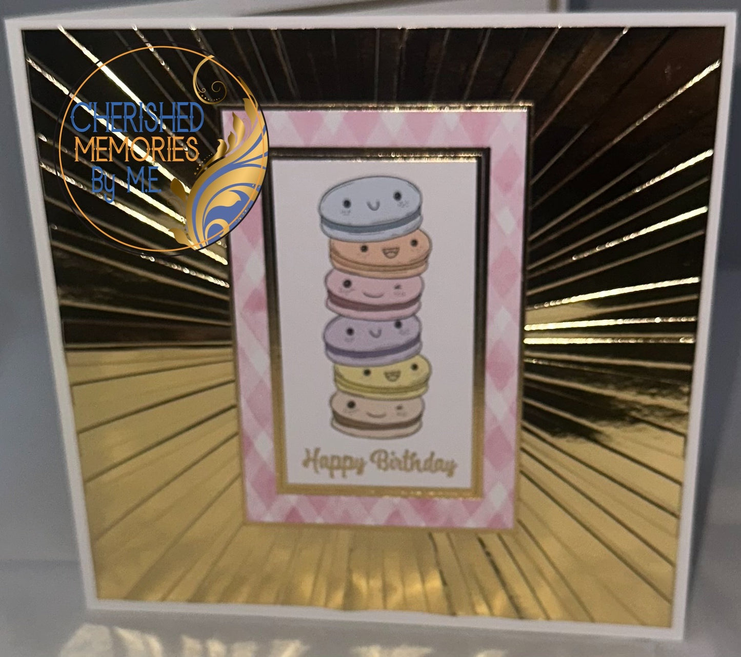 Dry Embossed Panel square birthday cards