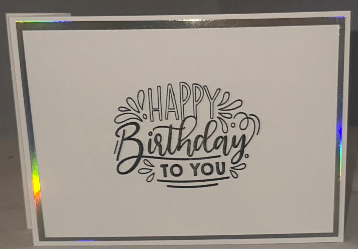 Z-Fold Wiper Birthday Cards 5x7”