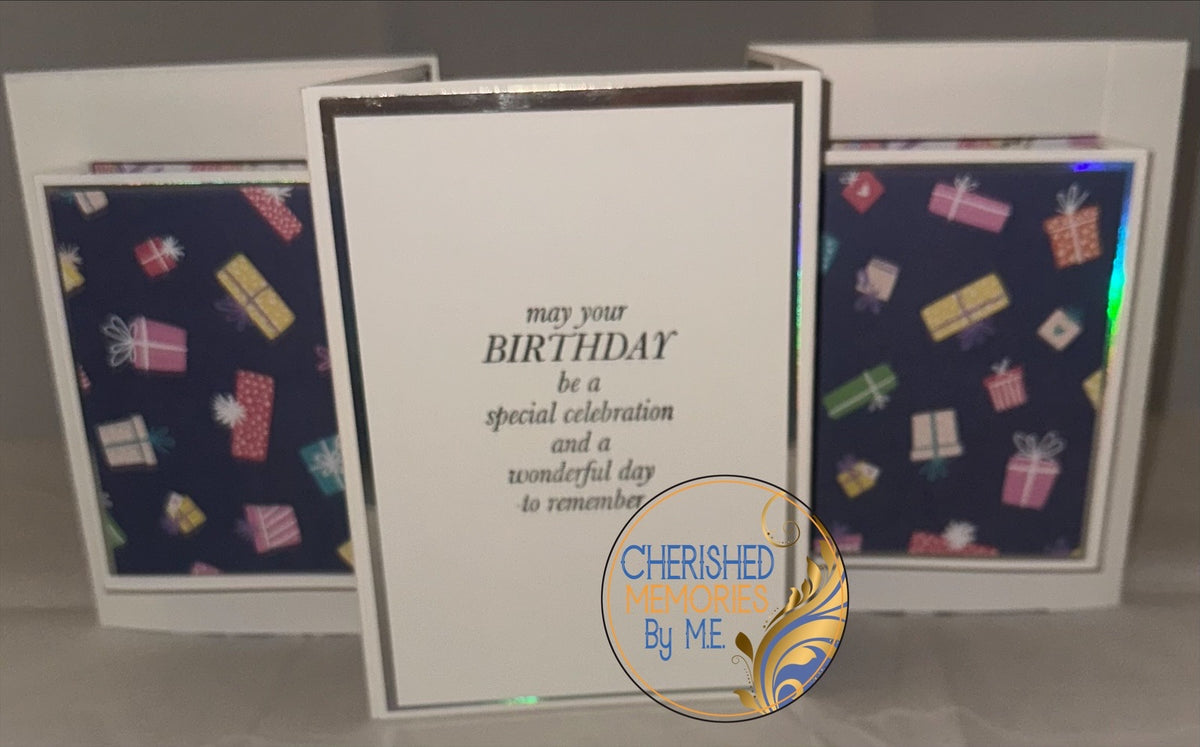 Double Side-Panel Showstopper Birthday Cards 7”x10”