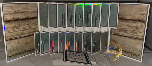 Expanding Accordion Birthday Card 5x7”