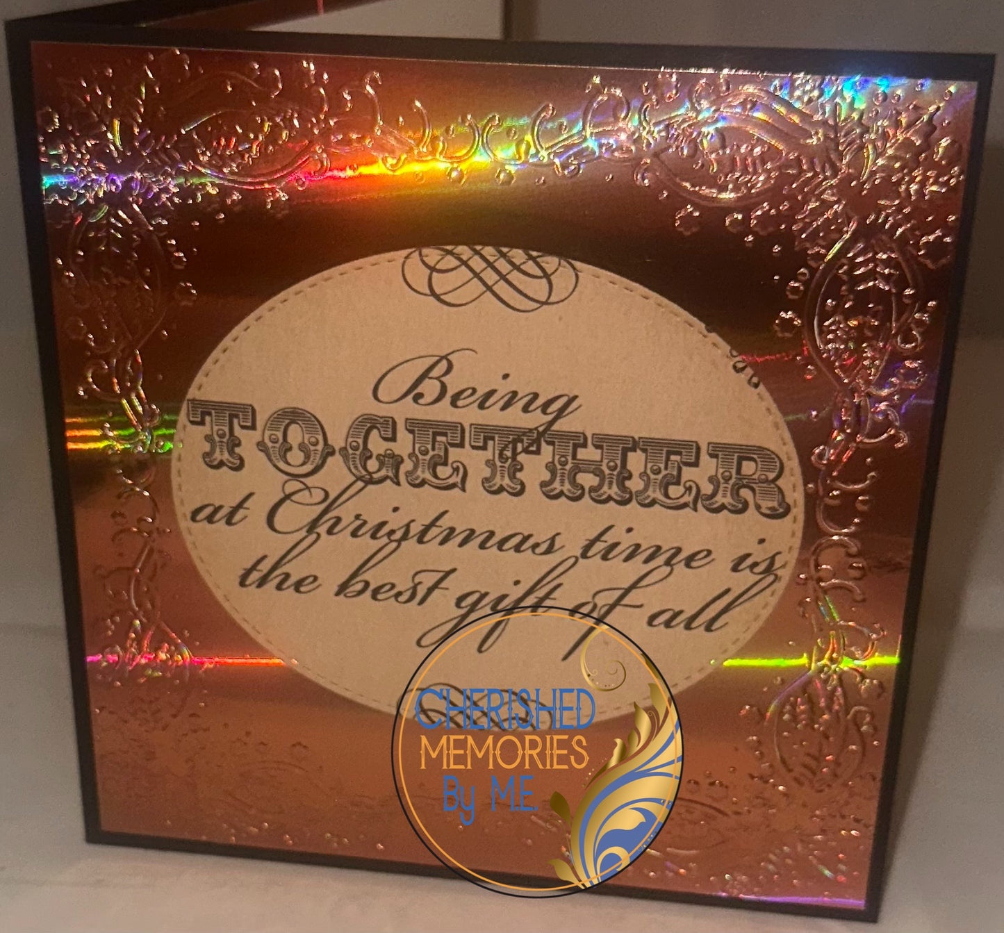 Christmas Festive Border Embossed Cards 6x6”