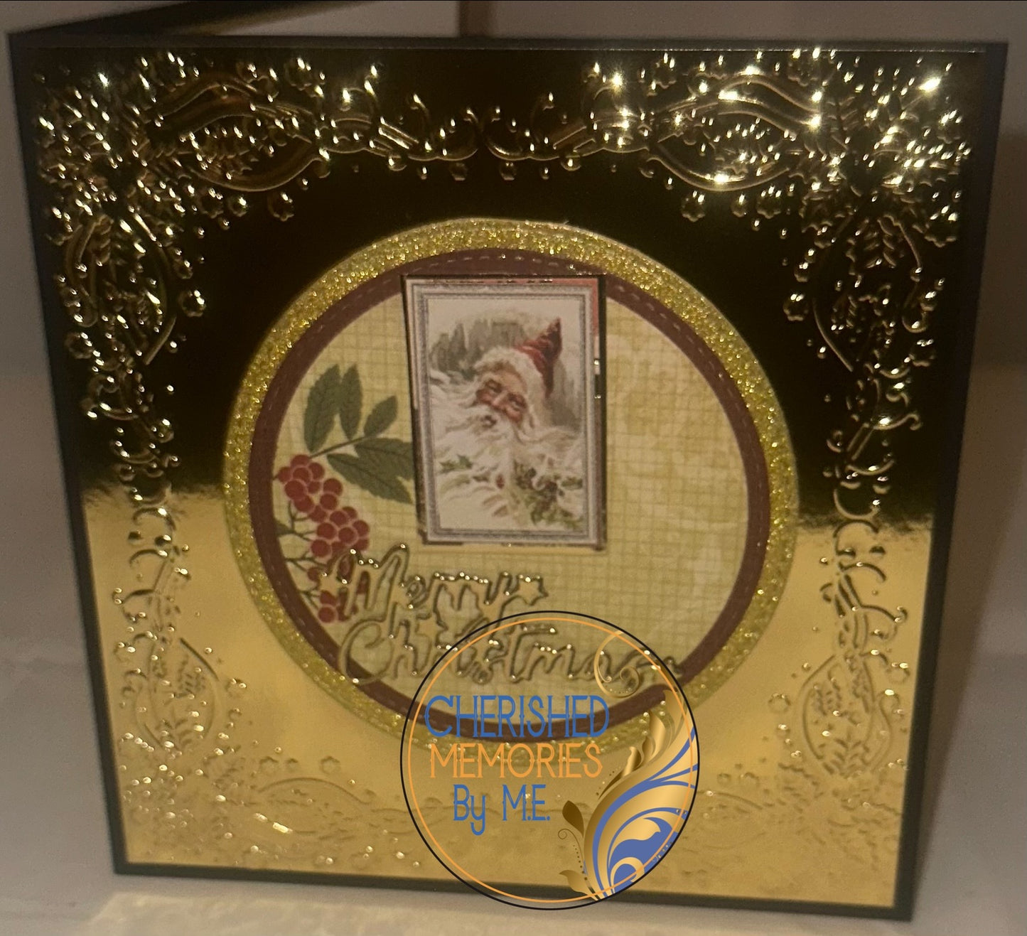 Christmas Festive Border Embossed Cards 6x6”