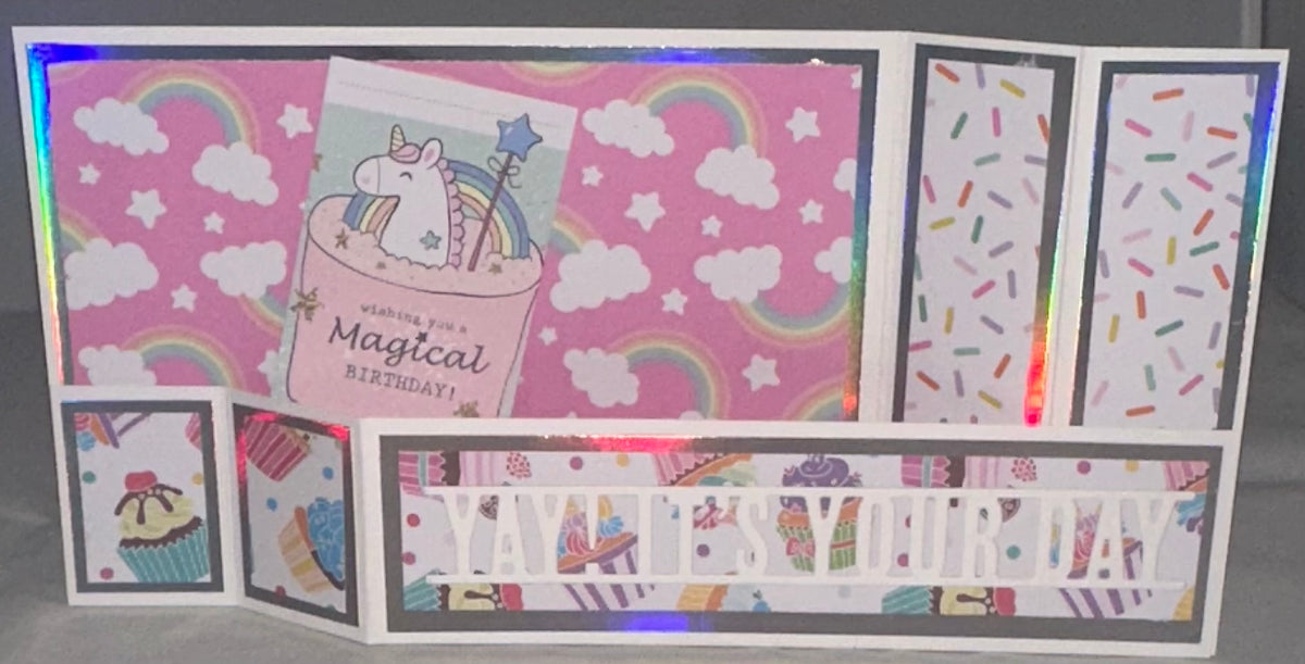 Z-Fold Wiper Birthday Cards 5x7”