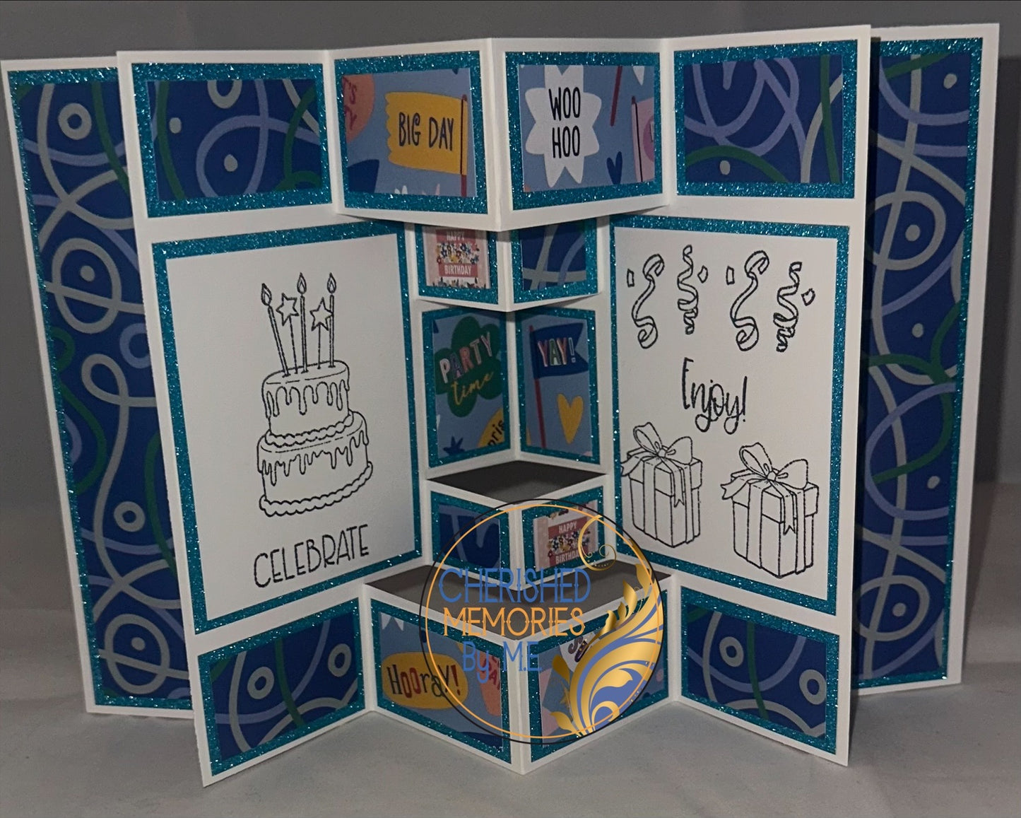 Winged Pop-Out Display Birthday Cards 5x7”