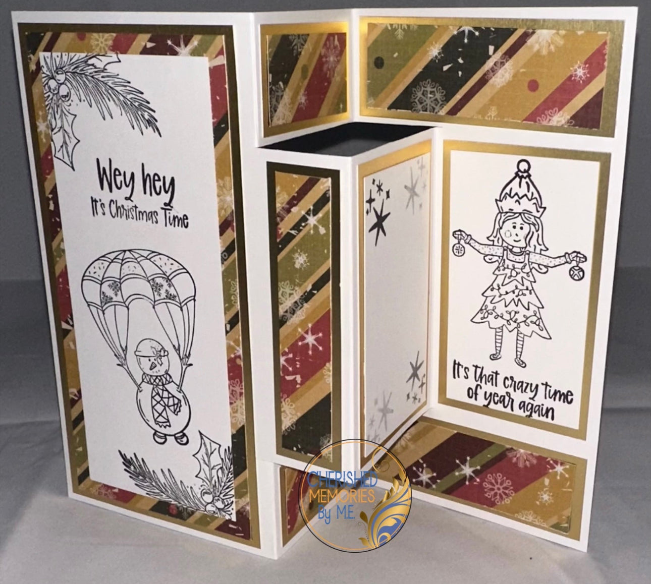 Tri-Fold Shutter Christmas Cards 6x6” & 5x7”