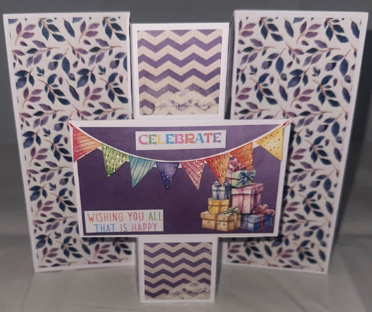 Triple Panel Fold Birthday Cards 5”x7”