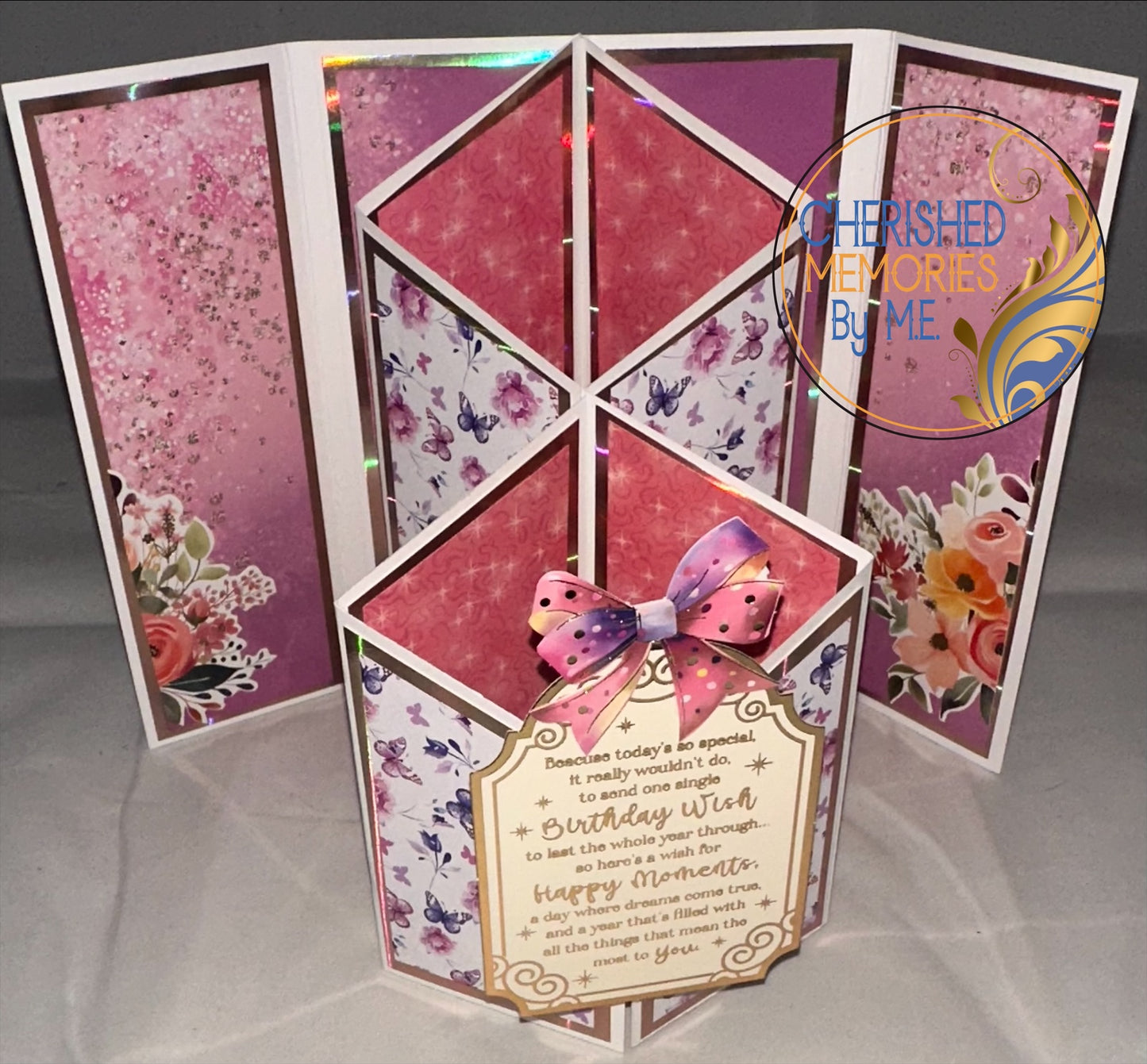 Cascading Gatefold Birthday Cards 5x7”