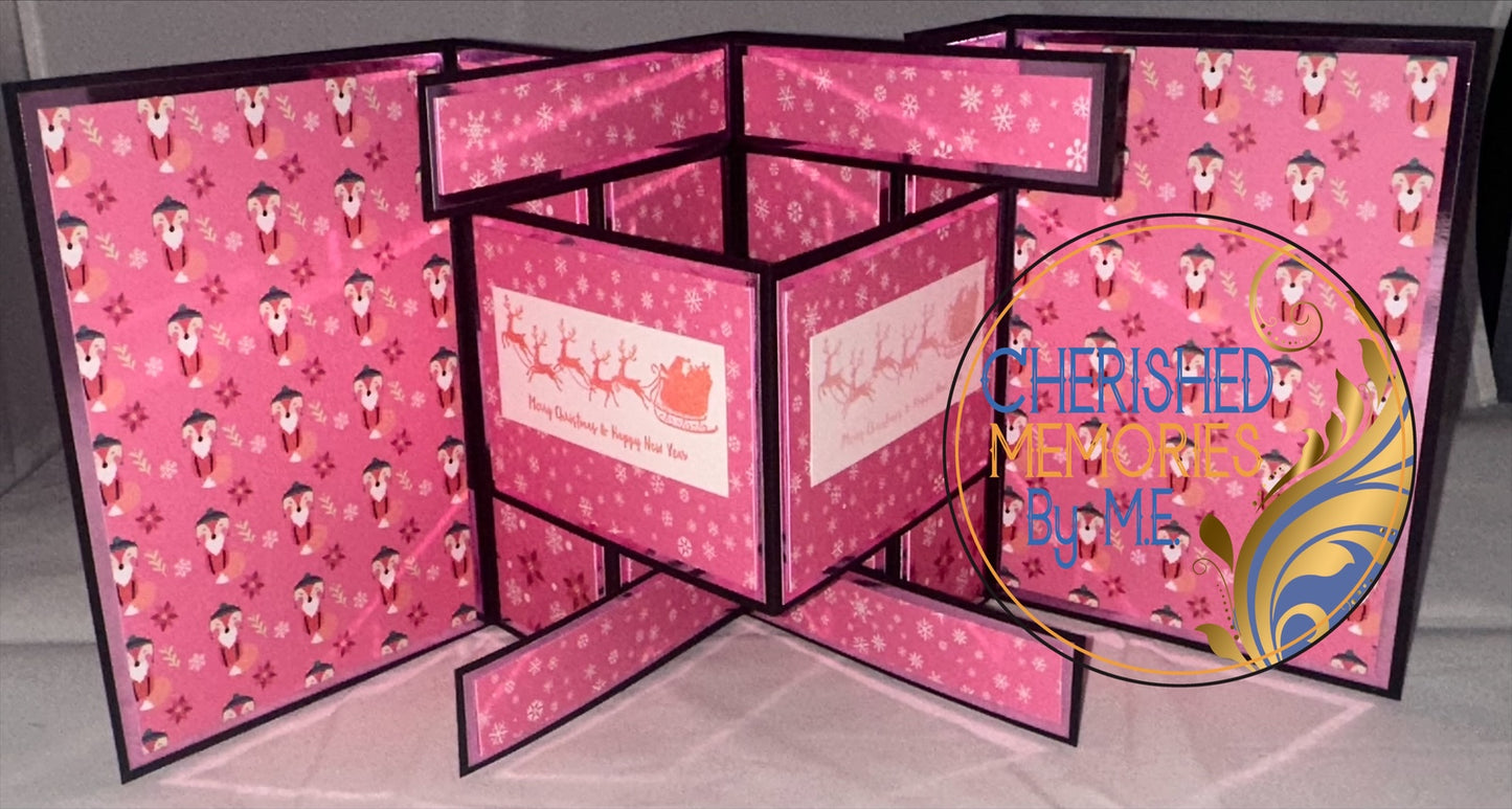 Extended Fancy Fold Christmas Cards 5x7”