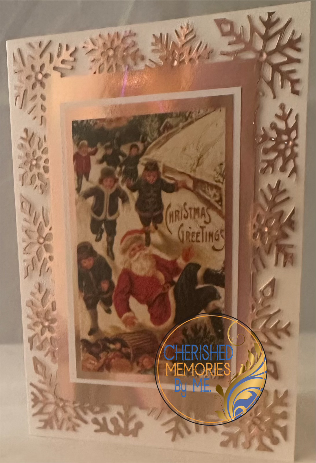 Christmas Dry Embossed Cards 5x7”