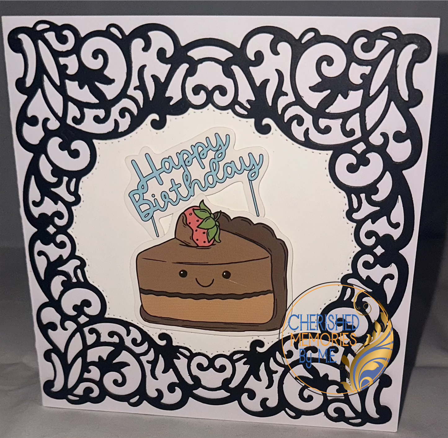Birthday Side Folding cards 6x6” and 5”x7”