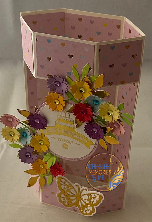 Hexagon Birthday Cards 5x7”